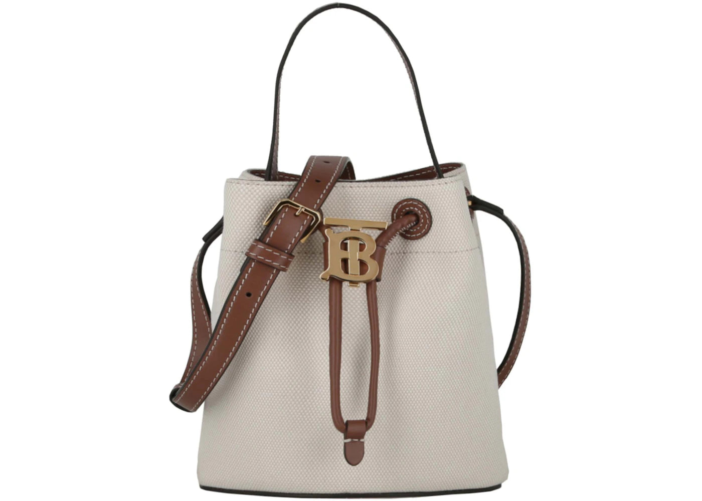 Burberry Tb Cotton Bucket Bag Brown