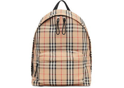 Burberry Vintage Check Nylon Backpack Archive Beige