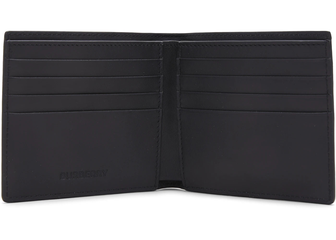 burberry vintage check international bifold wallet 8 slot black 