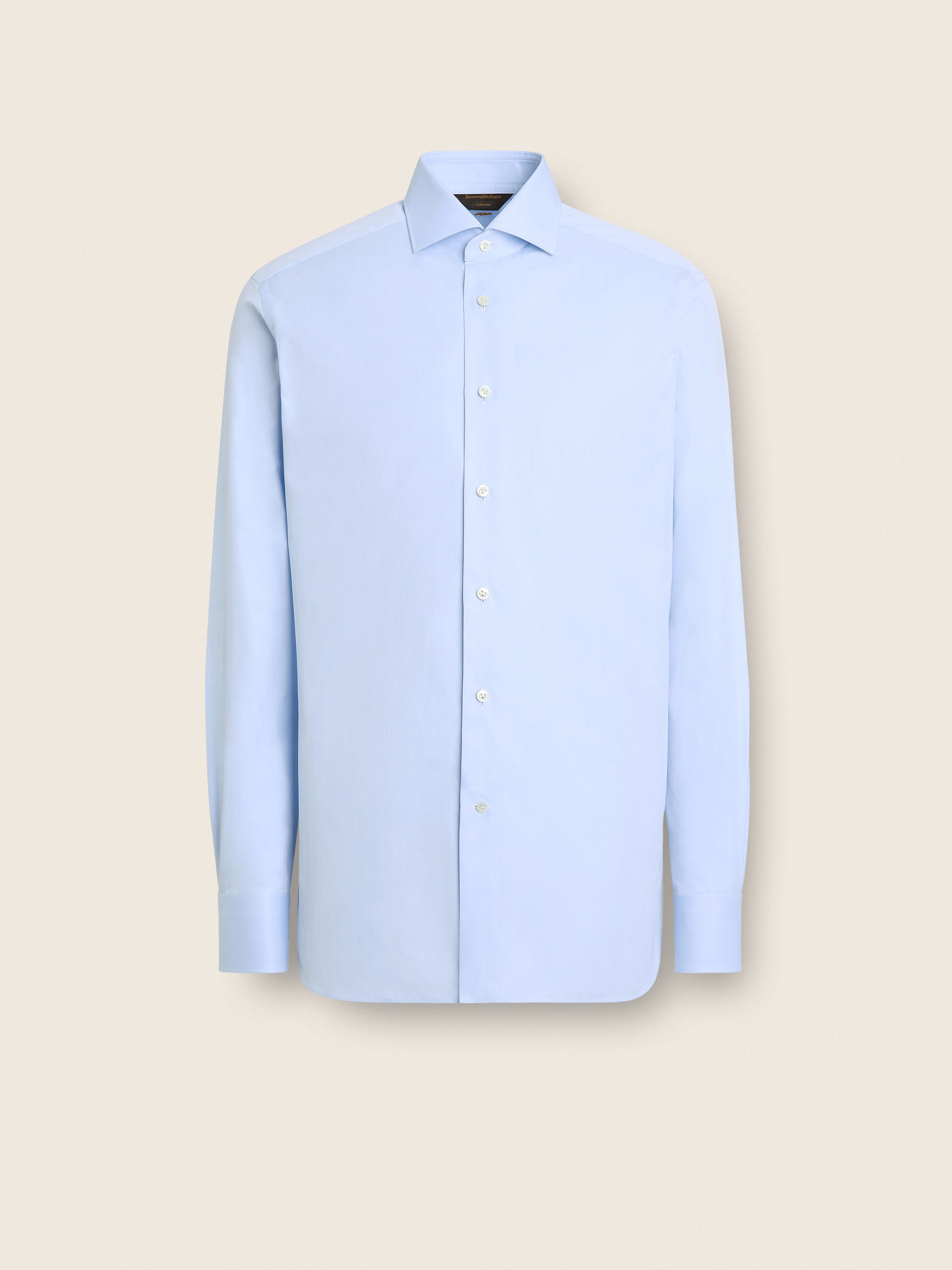 Zegna Light Blue Sea Island Cotton Shirt