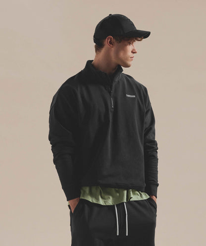 Gymshark Rest Day Sweats 1/4 Zip Black
