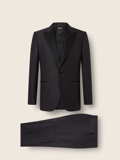 Zegna Black Trofeo 600 Wool And Silk Tuxedo