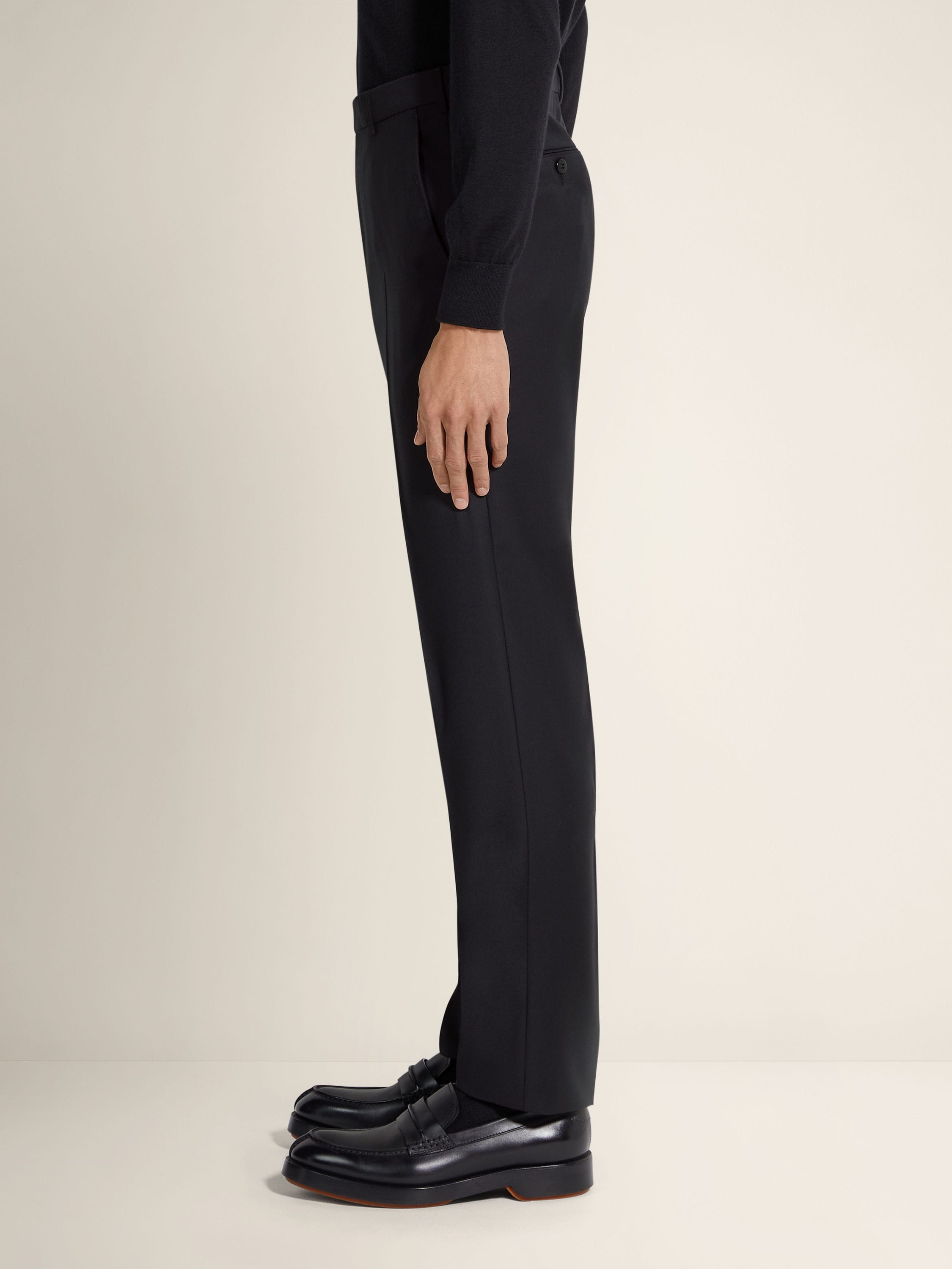 Zegna Black Trofeo Wool Pants