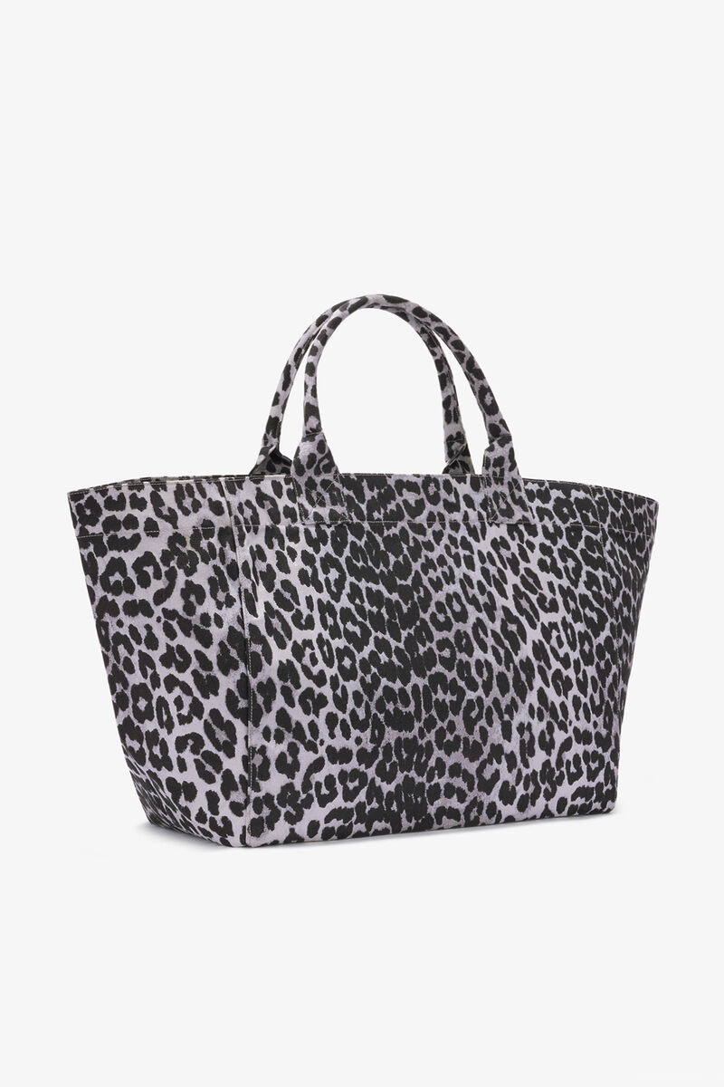 Ganni Silver Tote Xxl With Minnie Mouse & Daisy Duck