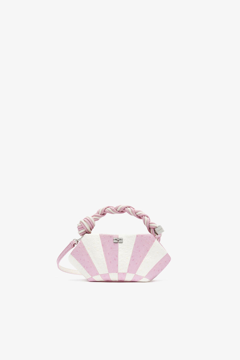 Ganni Lilac Snow Mini Bou Bag In Pink Circus