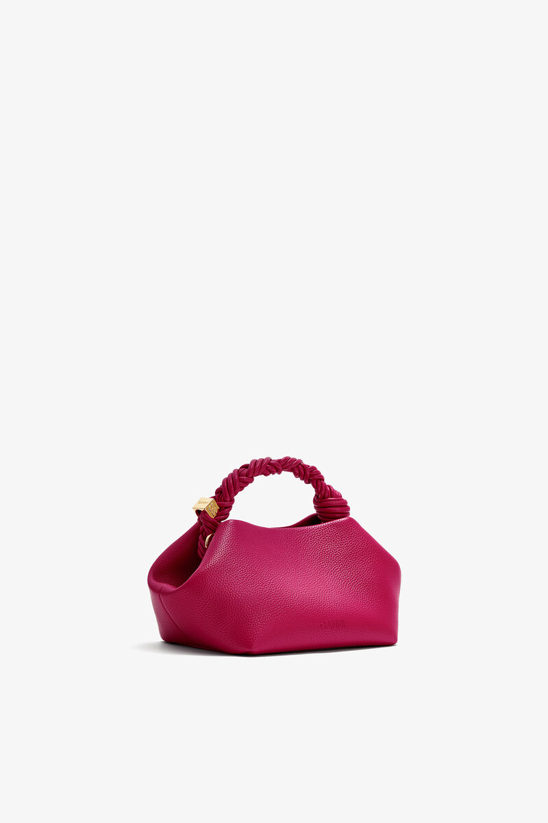 Ganni Persian Red Small Bou Bag In Grained Red
