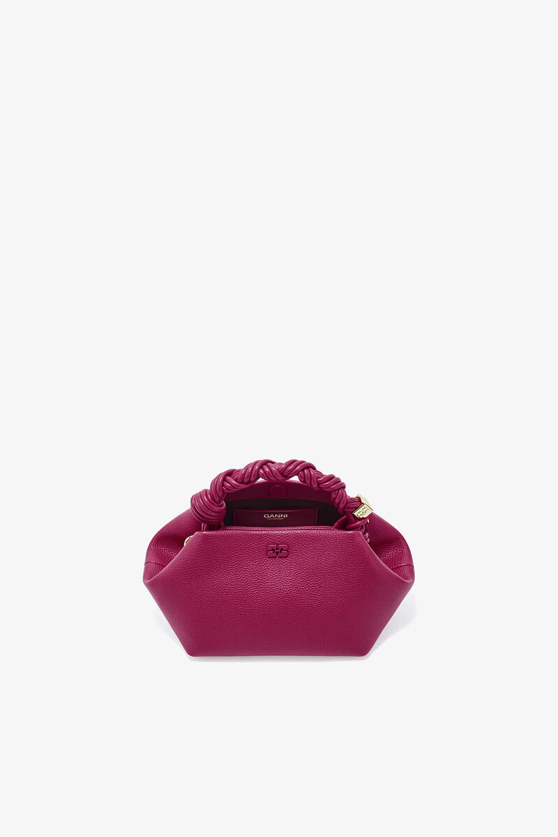 Ganni Persian Red Small Bou Bag In Grained Red