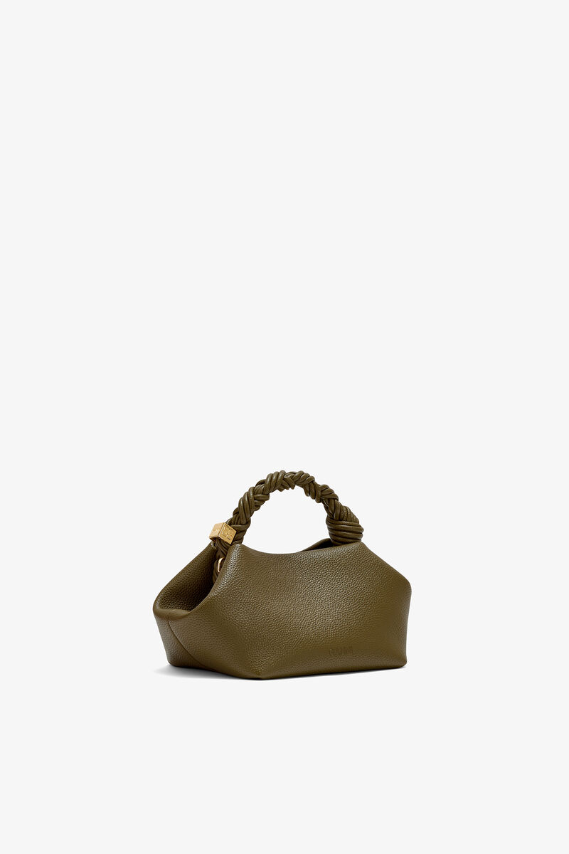 Ganni Military Olive Small Bou Bag In Green