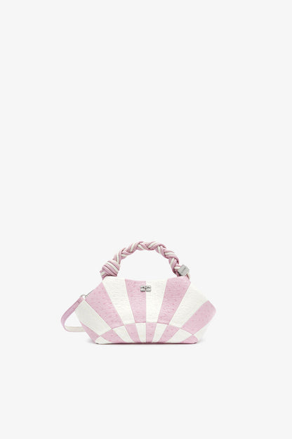Ganni Lilac Snow Small Bou Bag In Pink Circus