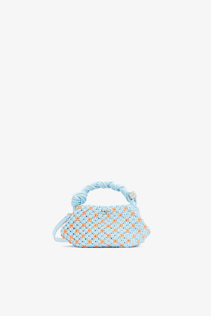 Ganni Summer Song Mini Bou Bag In Braided Blue