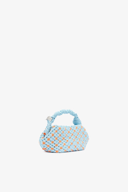 Ganni Summer Song Mini Bou Bag In Braided Blue