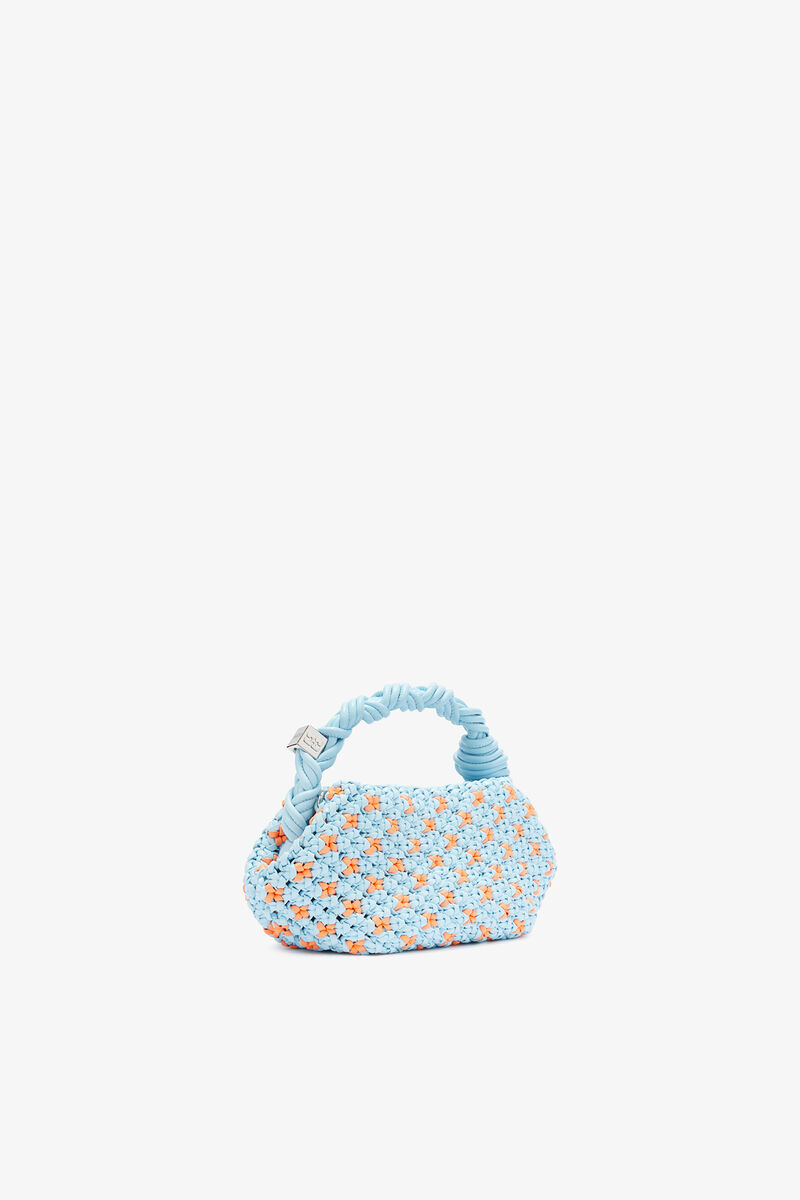 Ganni Summer Song Mini Bou Bag In Braided Blue
