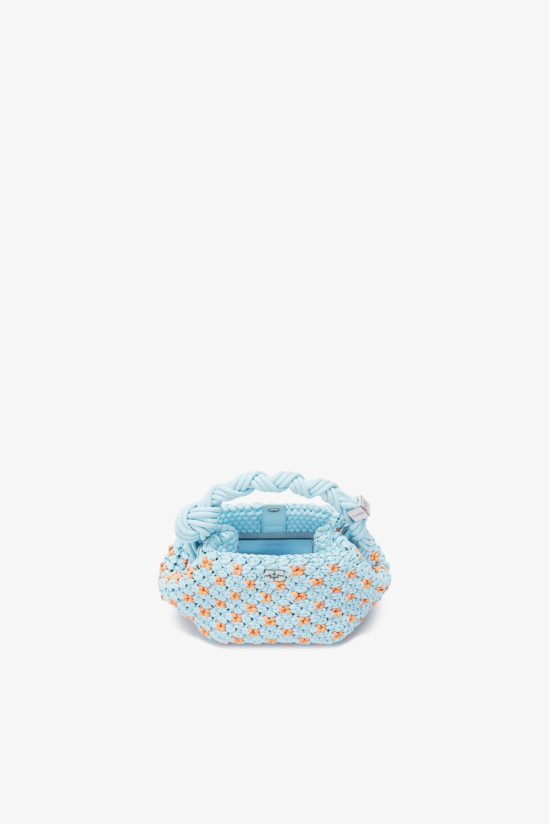 Ganni Summer Song Mini Bou Bag In Braided Blue
