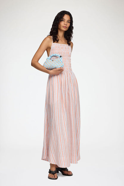 Ganni Summer Song Mini Bou Bag In Braided Blue
