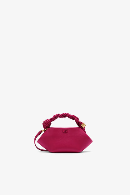 Ganni Persian Red Mini Bou Bag In Grained Red