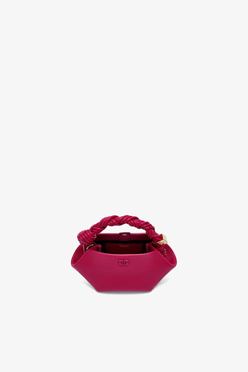 Ganni Persian Red Mini Bou Bag In Grained Red