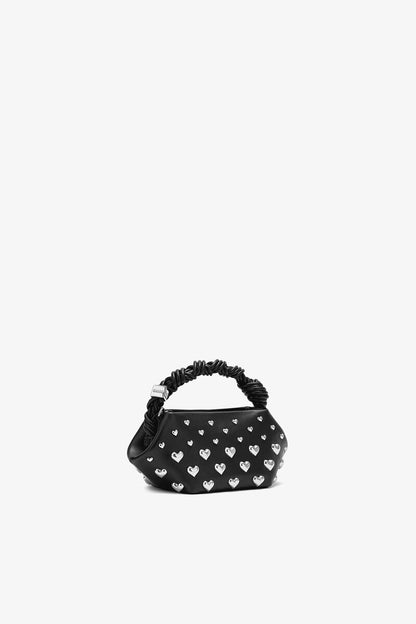 Ganni Black Mini Bou Bag In Black Studs
