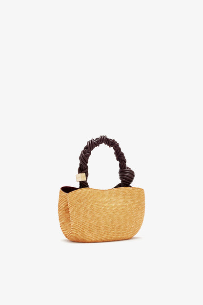 Ganni Italian Straw Mini Bou Bag In Straw
