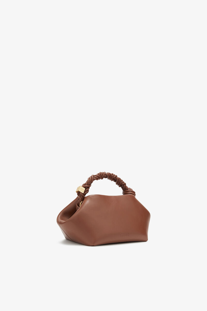 Ganni Sorrel Horse Small Bou Bag In Brown