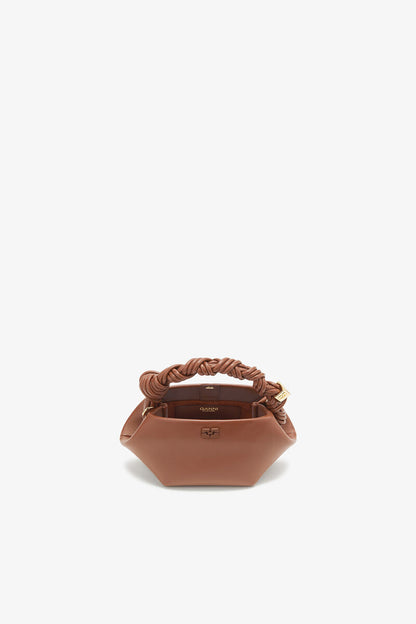 Ganni Sorrel Horse Mini Bou Bag In Brown