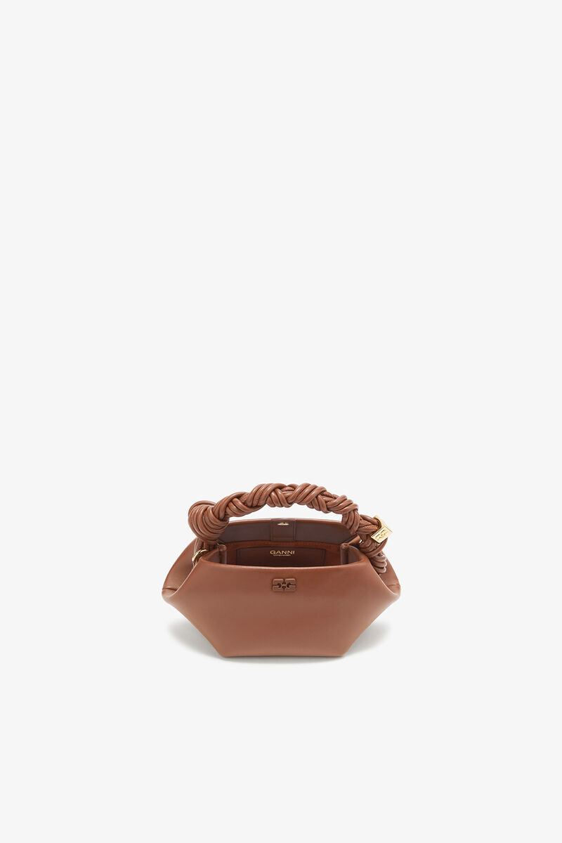 Ganni Sorrel Horse Mini Bou Bag In Brown