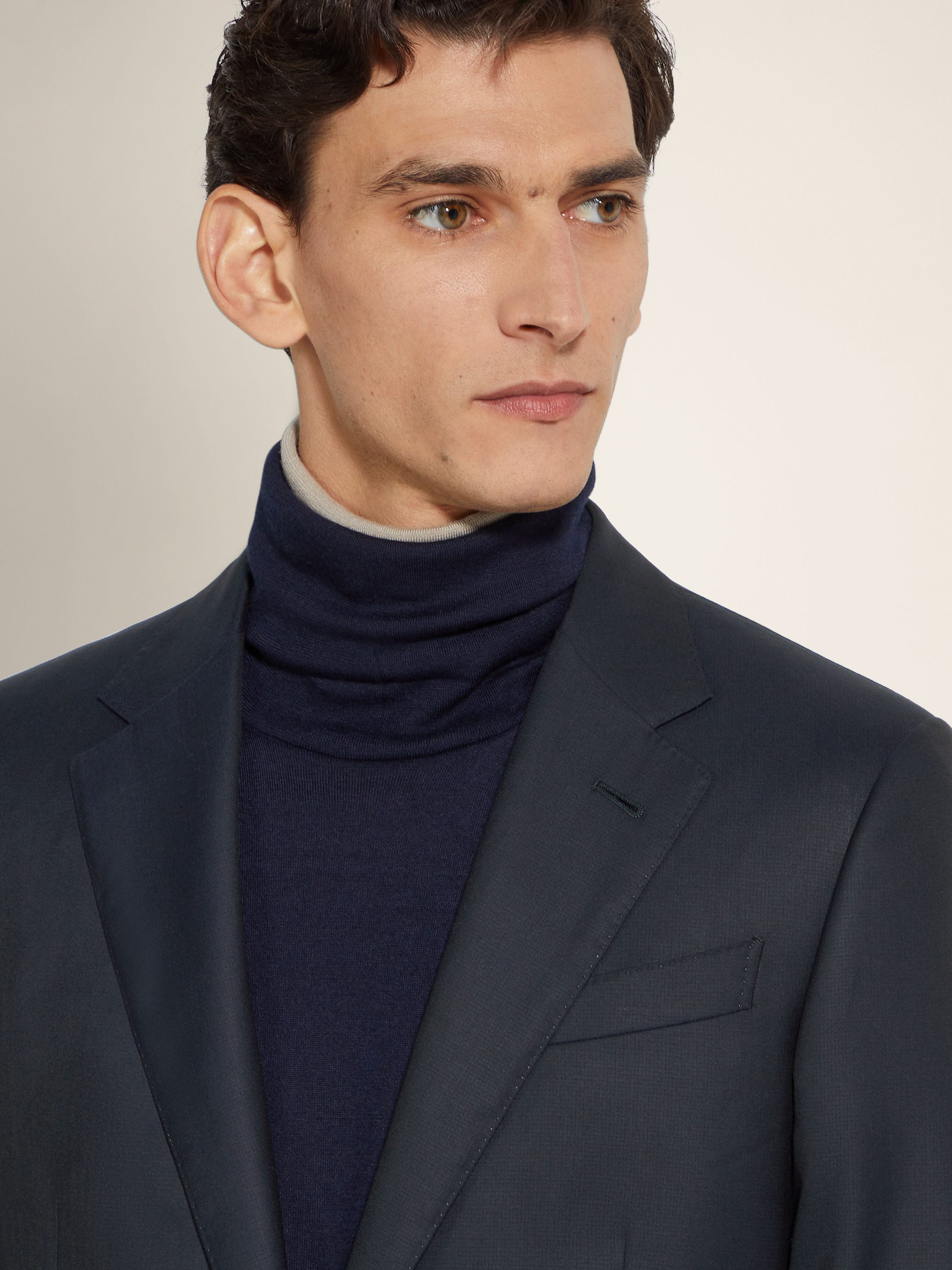 Zegna Navy Blue 15Milmil15 Wool Suit