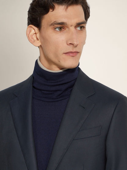 Zegna Navy Blue 15Milmil15 Wool Suit