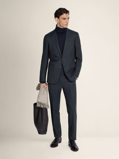 Zegna Navy Blue 15Milmil15 Wool Suit