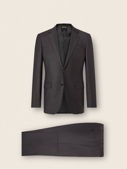 Zegna Dark Grey Trofeo Wool Suit