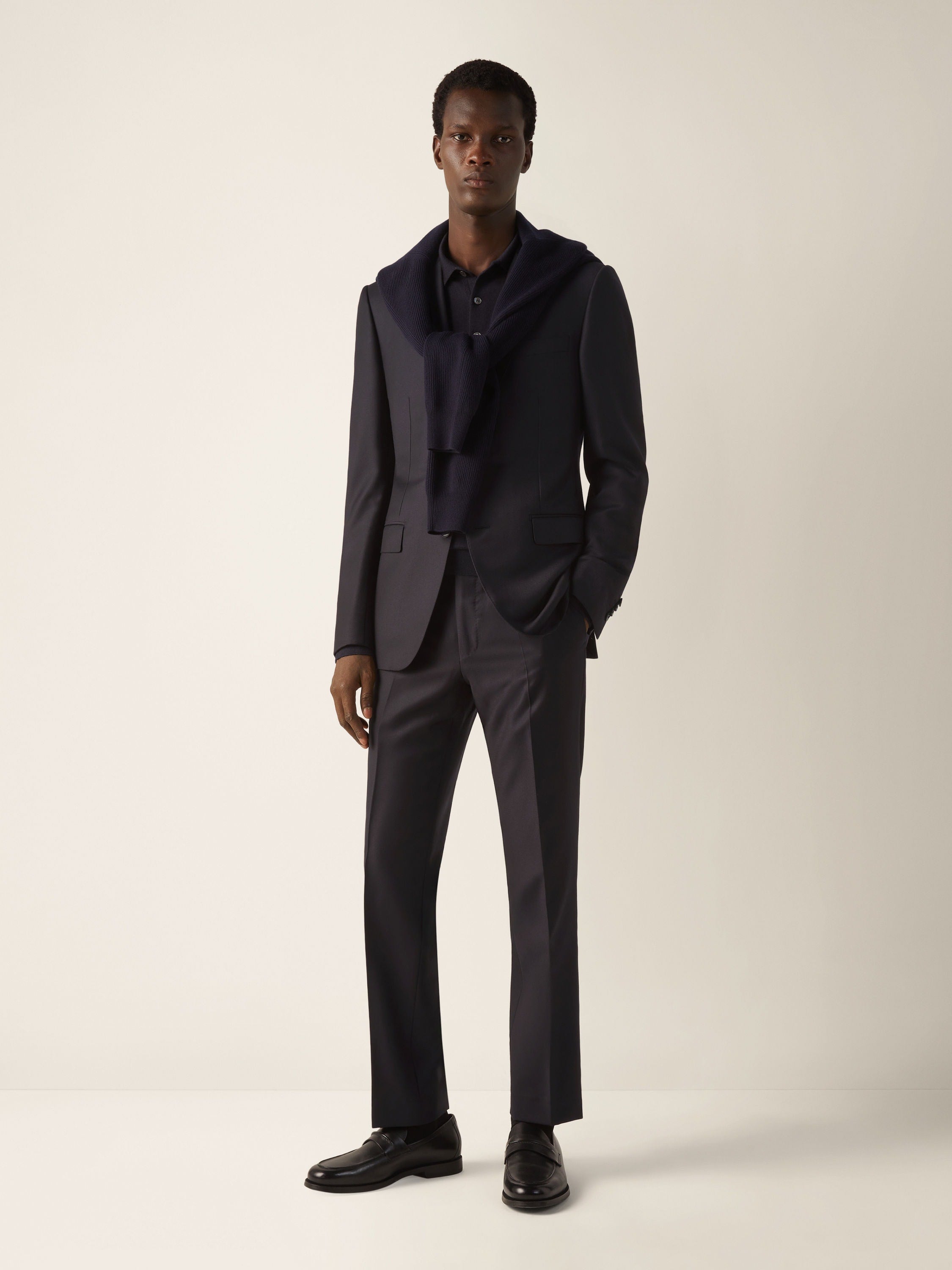 Zegna Navy Blue Trofeo Wool Suit