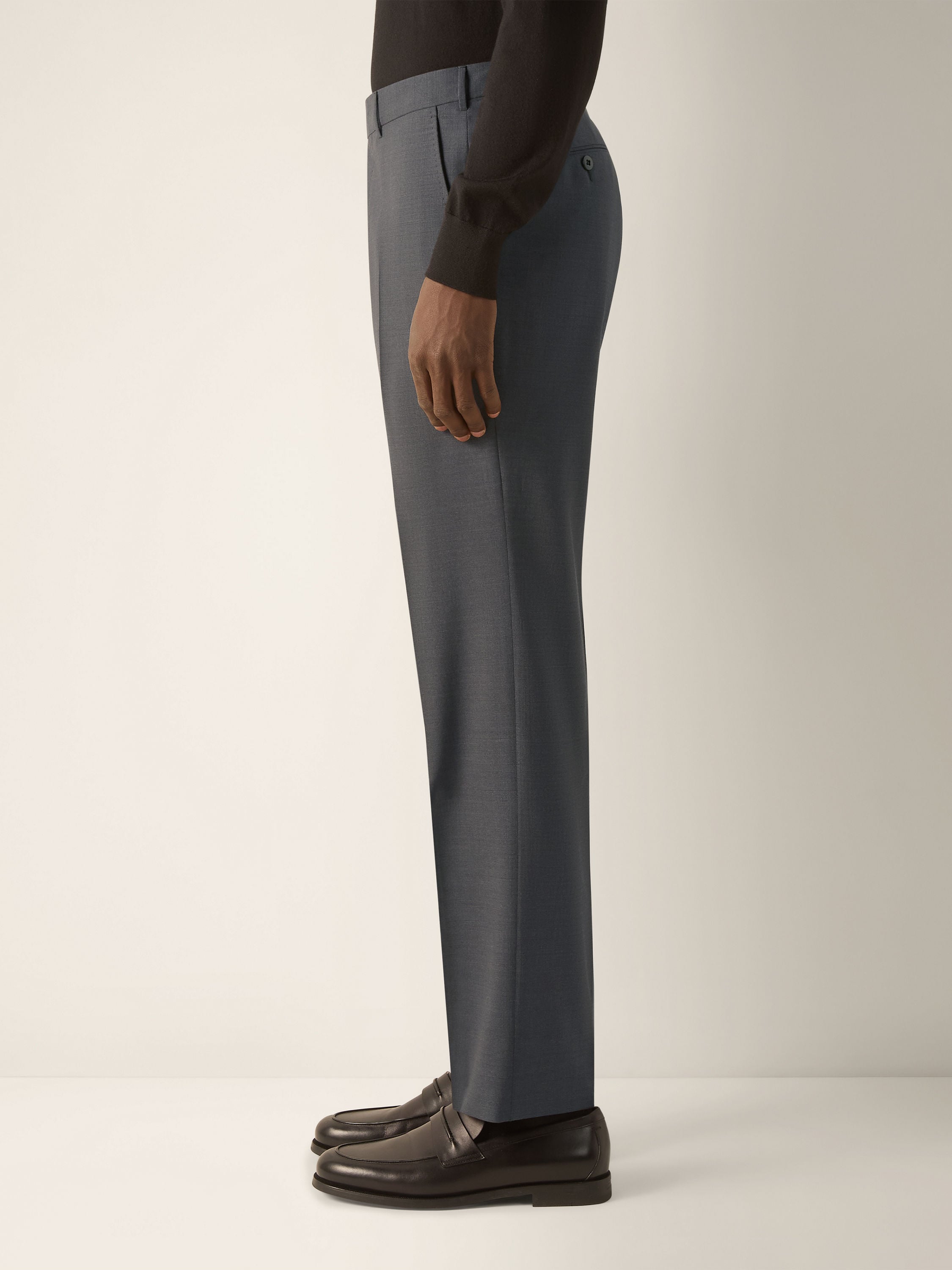 Zegna Dark Grey High Performance Wool Pants