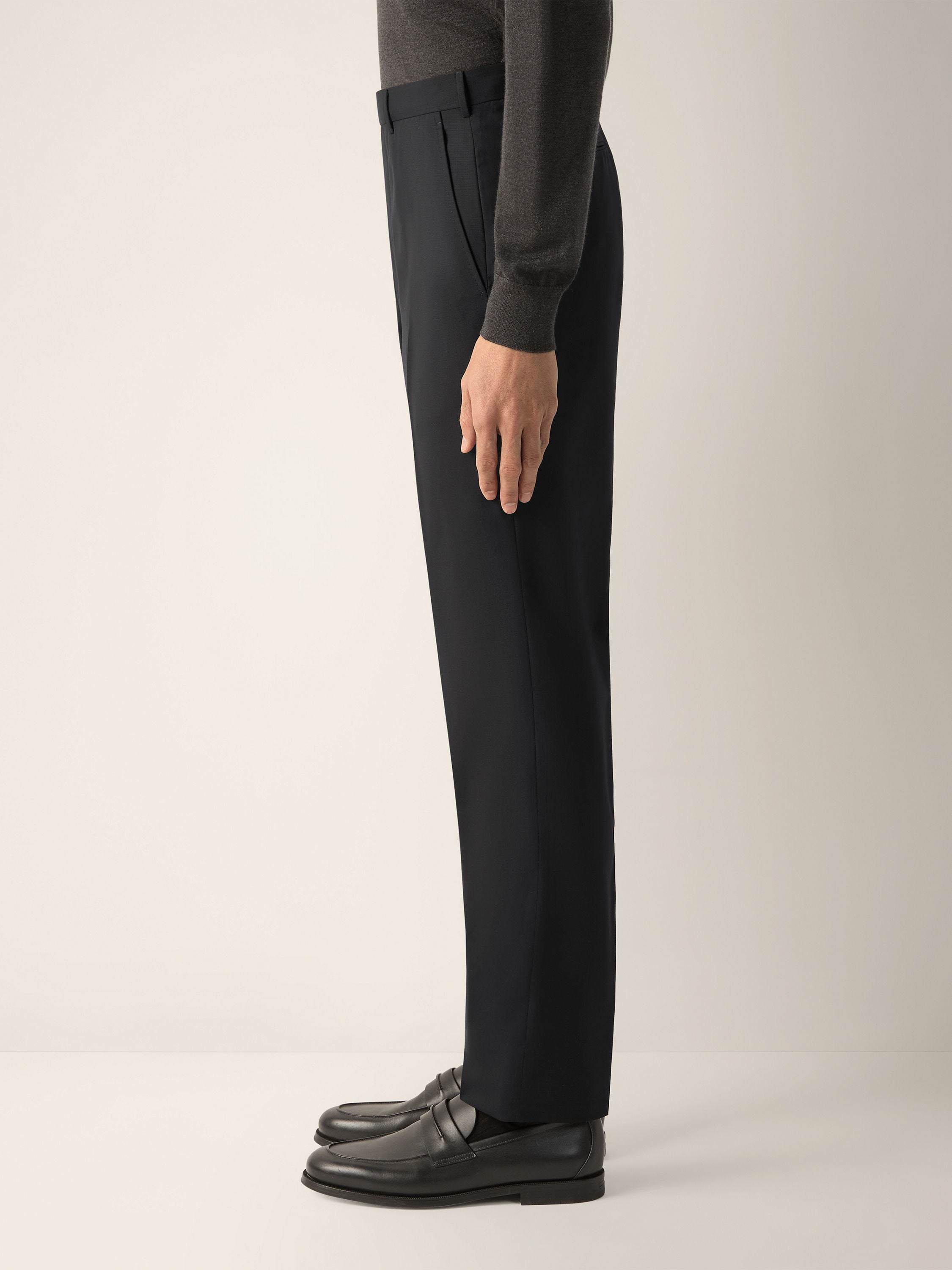 Zegna Black High Performance Wool Pants