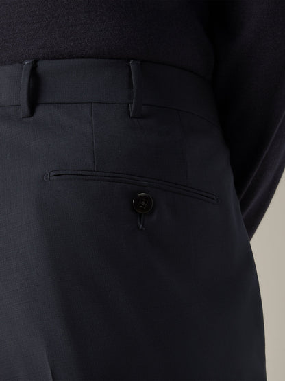 Zegna Navy Blue High Performance Wool Pants