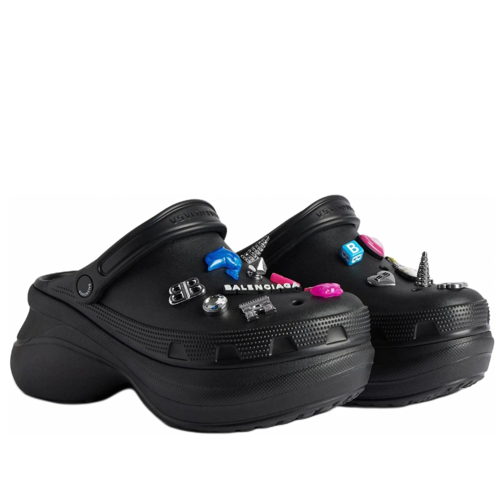 Balenciaga x Crocs Mule Black Multicolor Jibbitz (Women's)