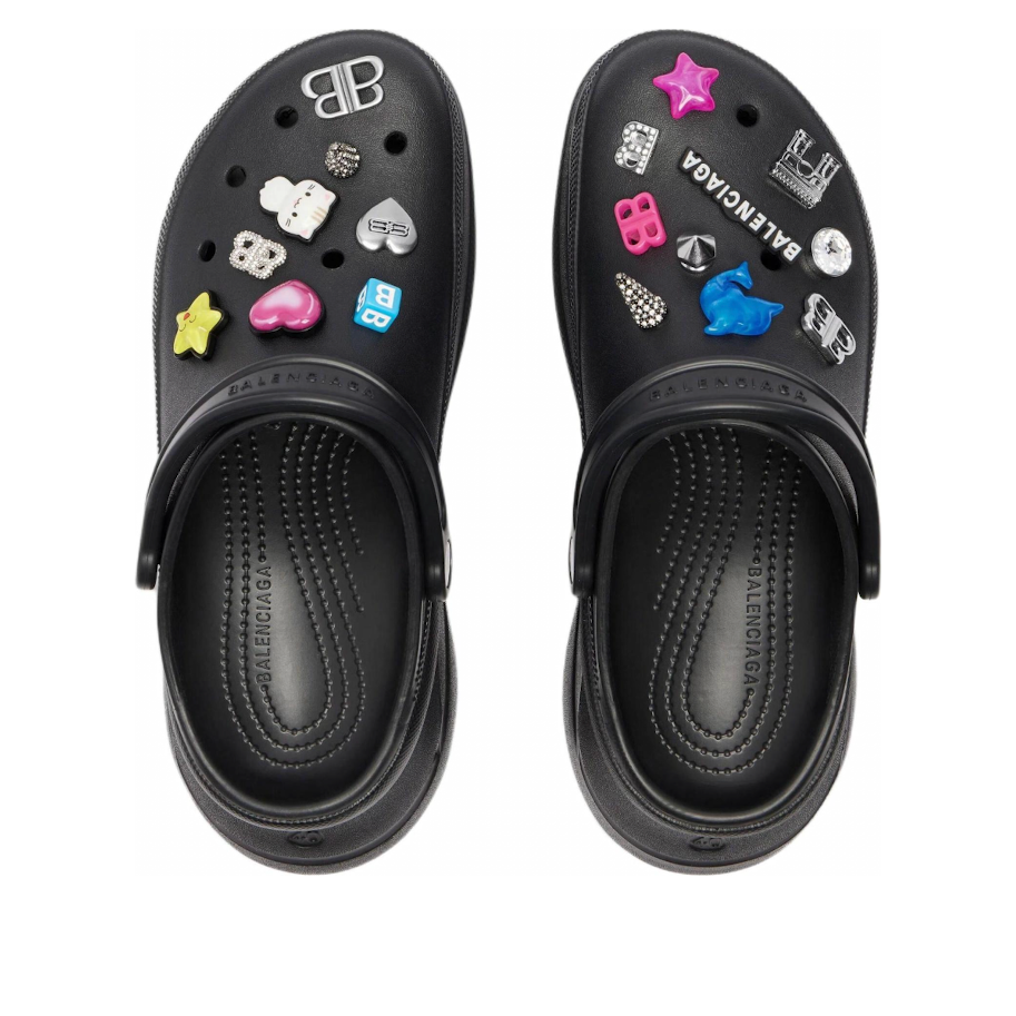 Balenciaga x Crocs Mule Black Multicolor Jibbitz (Women's)