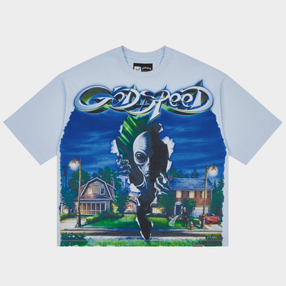 Godspeed Neighborhood Watch Tshirt (Ice Blue)