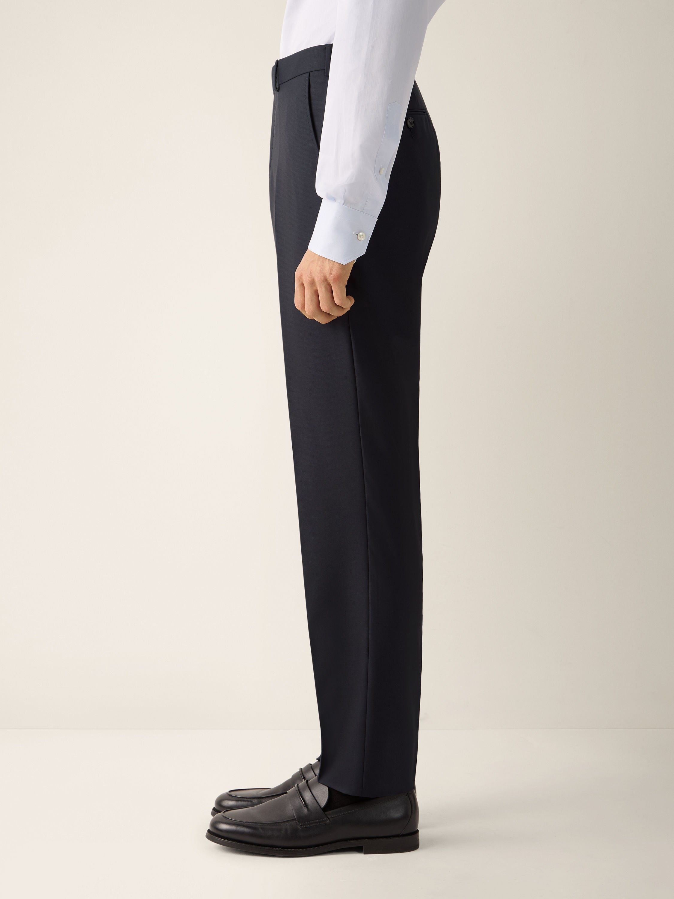 Zegna Navy Blue 15Milmil15 Wool Pants