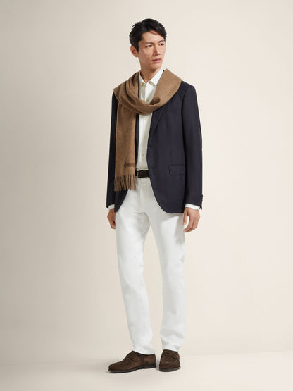 Zegna Navy Blue Trofeo Comfort Wool And Silk Jacket