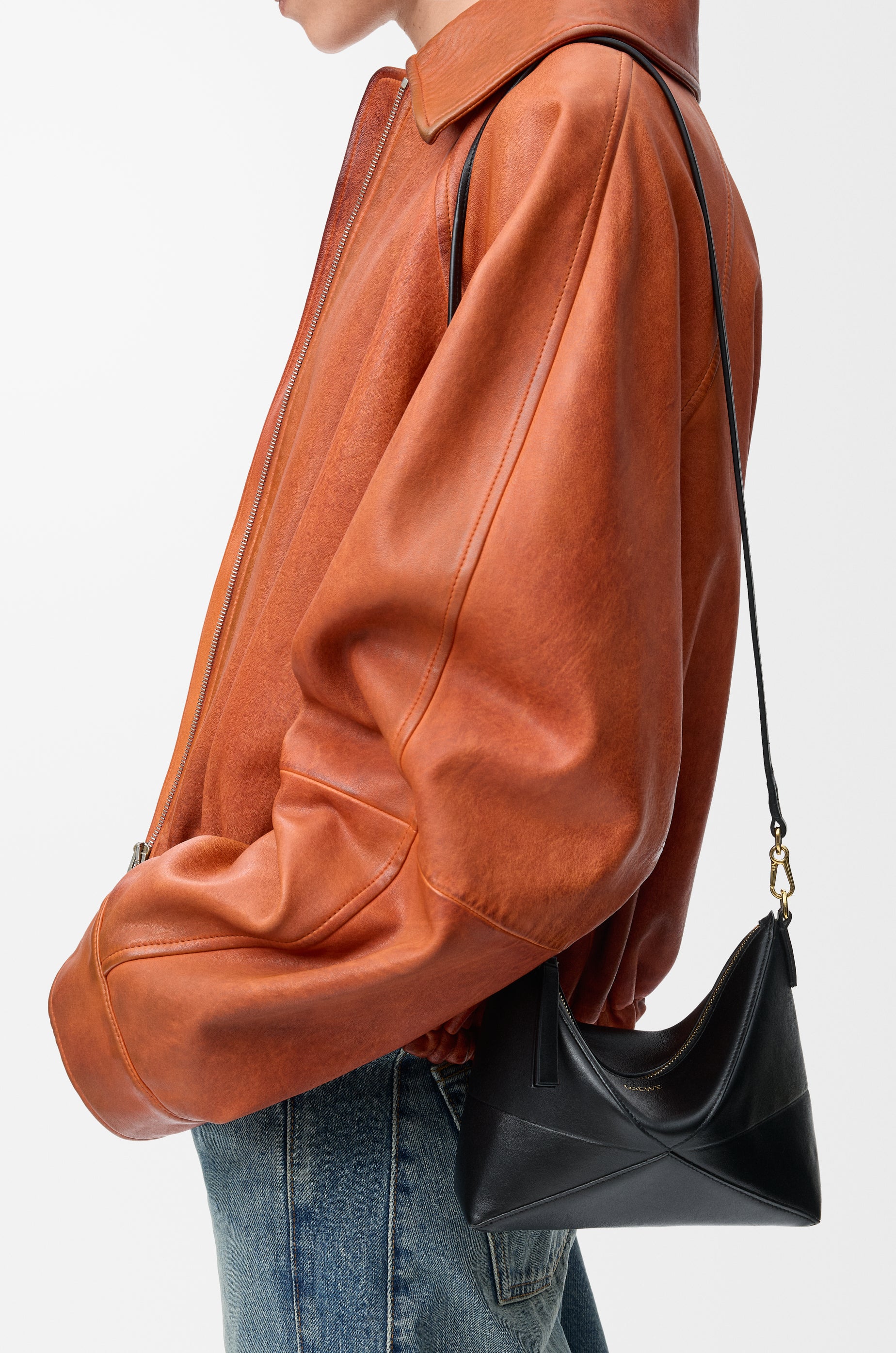 Loewe Puzzle Fold pouch in shiny nappa calfskin