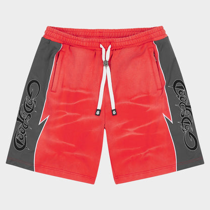 Godspeed Halftime Shorts V2 (Red Acid Wash)