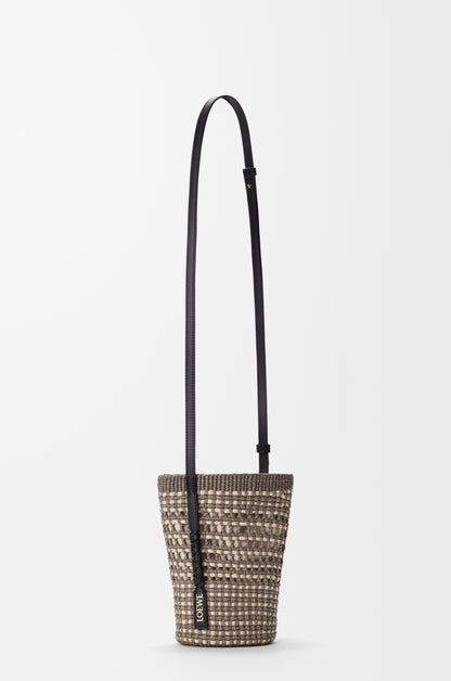 Loewe Braid pocket in iraca palm and calfskin