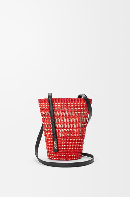 Loewe Braid pocket in iraca palm and calfskin