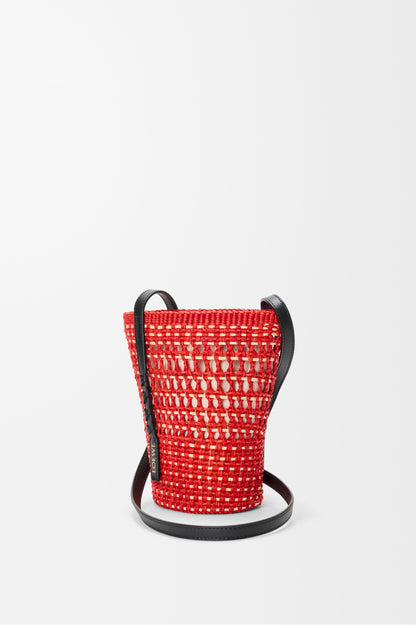 Loewe Braid pocket in iraca palm and calfskin