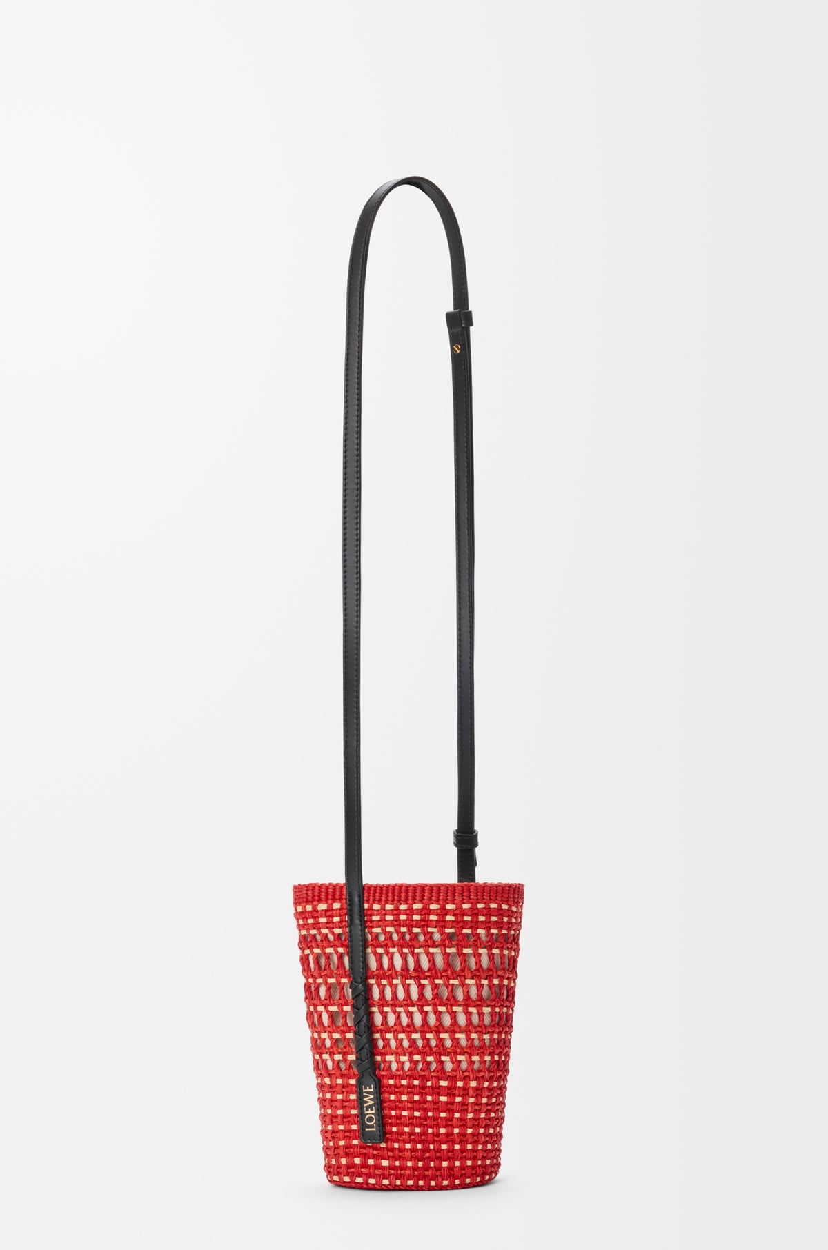Loewe Braid pocket in iraca palm and calfskin