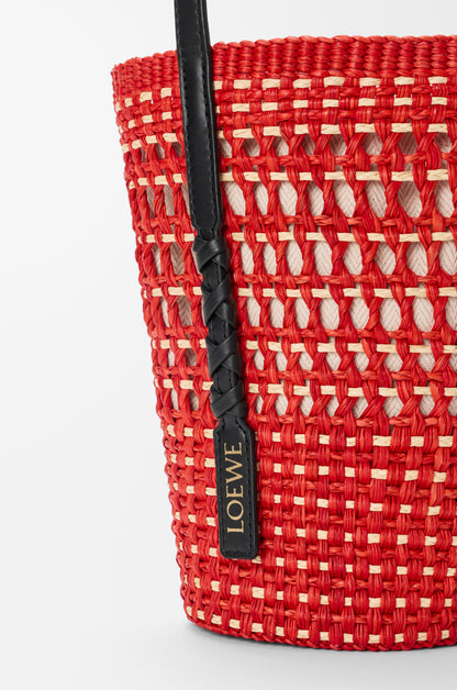 Loewe Braid pocket in iraca palm and calfskin