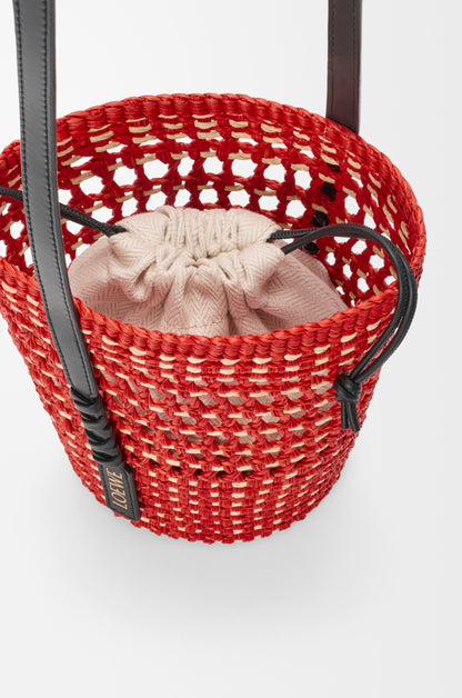 Loewe Braid pocket in iraca palm and calfskin