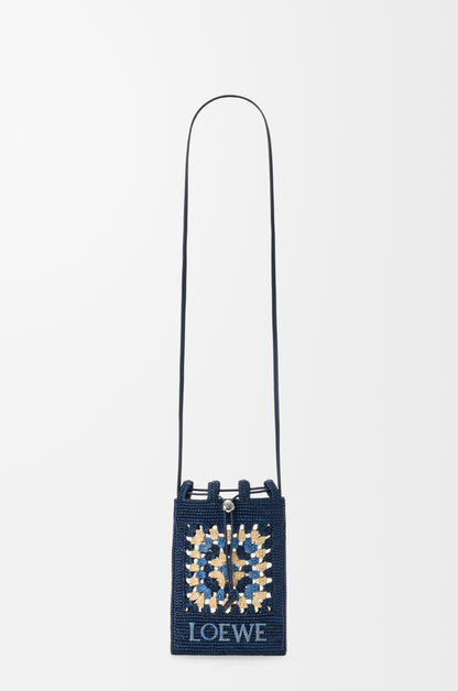 Loewe Drawstring pocket in classic calfskin and raffia