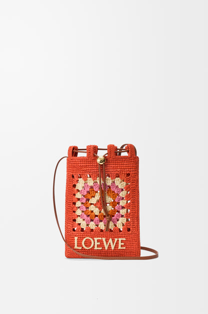 Loewe Drawstring pocket in classic calfskin and raffia