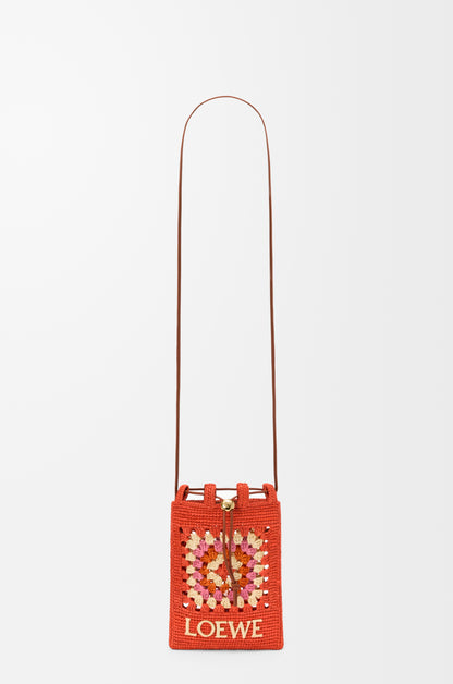 Loewe Drawstring pocket in classic calfskin and raffia