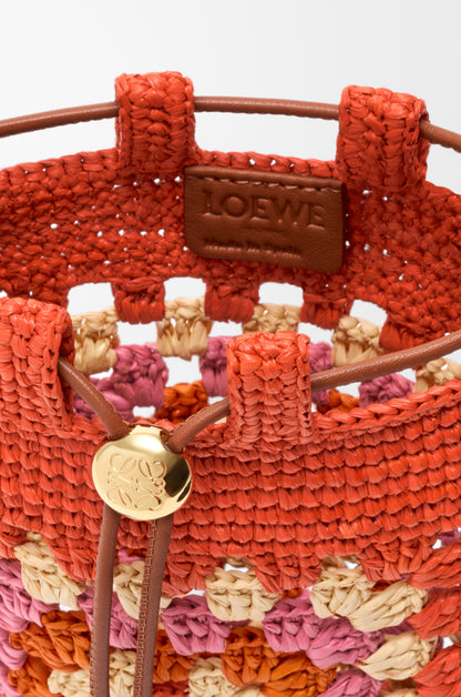 Loewe Drawstring pocket in classic calfskin and raffia